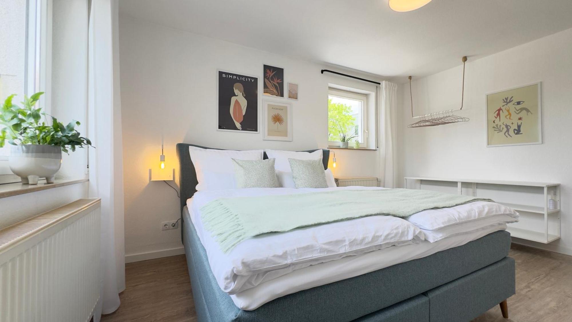 Fewo Am Park - 4P, Boxspringbett, Balkon, Smarttv, Gesundbrunnen, Familienfreundlich Halle  Bagian luar foto