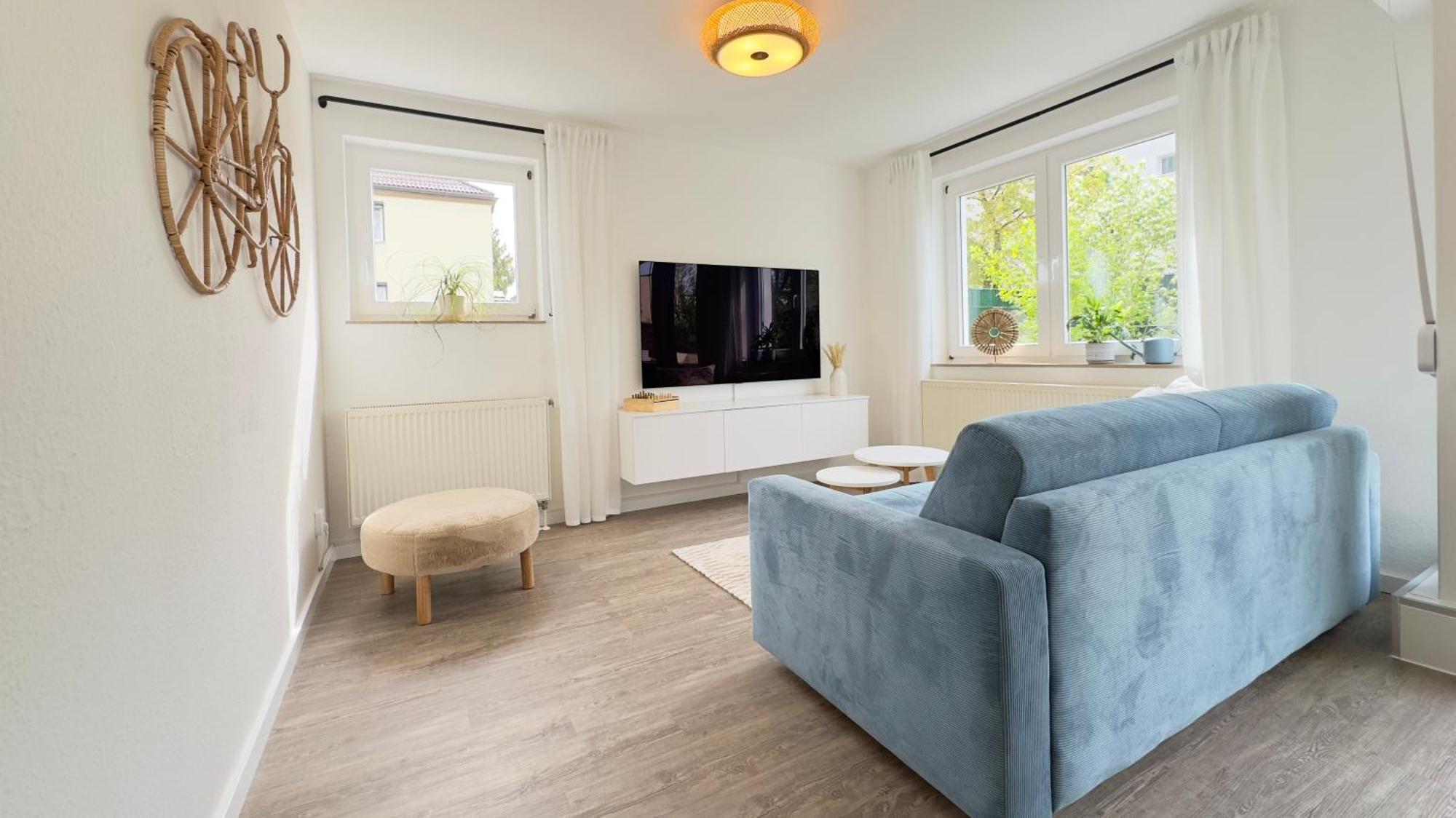 Fewo Am Park - 4P, Boxspringbett, Balkon, Smarttv, Gesundbrunnen, Familienfreundlich Halle  Bagian luar foto